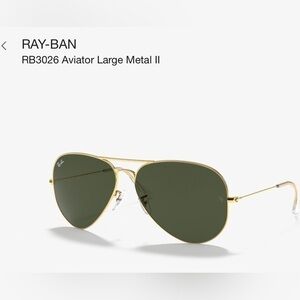 Rayban Aviator Large Metal II Sunglasses RB3026 Unisex